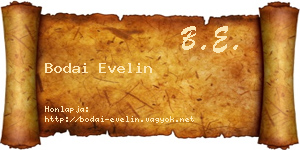 Bodai Evelin névjegykártya