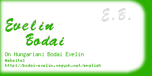 evelin bodai business card